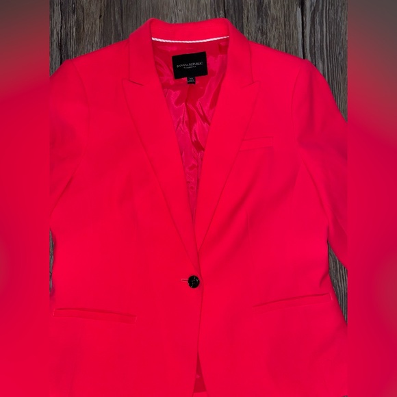 Banana Republic Magenta Blazer Classic Fit Size 10 - Picture 3 of 5